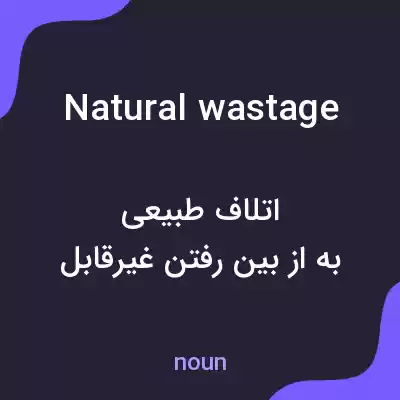 معنی natural wastage به فارسی معنی natural wastage به فارسی