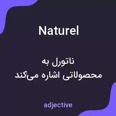معنی naturel به فارسی معنی naturel به فارسی