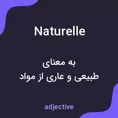 معنی naturelle به فارسی معنی naturelle به فارسی