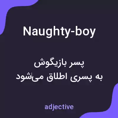 معنی naughty-boy به فارسی