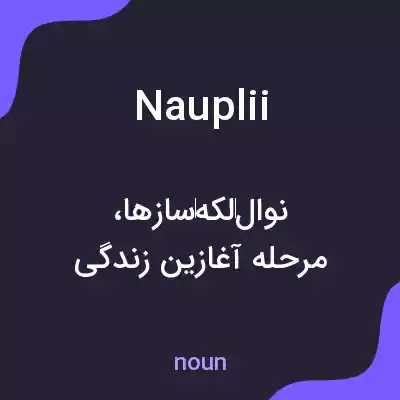 معنی nauplii به فارسی معنی nauplii به فارسی