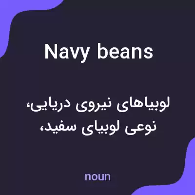 معنی navy beans به فارسی