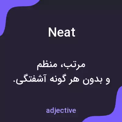 معنی neat به فارسی معنی neat به فارسی