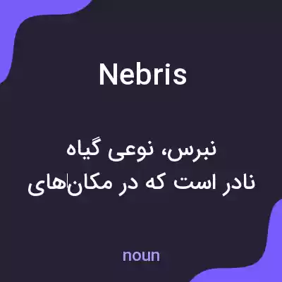 معنی nebris به فارسی معنی nebris به فارسی
