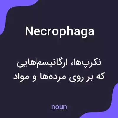 معنی necrophaga به فارسی معنی necrophaga به فارسی