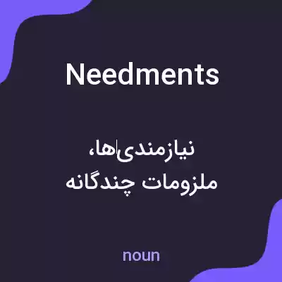 معنی needments به فارسی معنی needments به فارسی