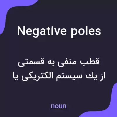 معنی negative poles به فارسی معنی negative poles به فارسی