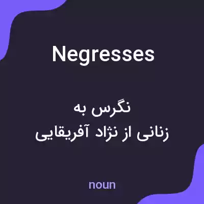 معنی negresses به فارسی