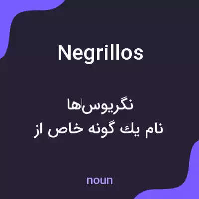 معنی negrillos به فارسی معنی negrillos به فارسی