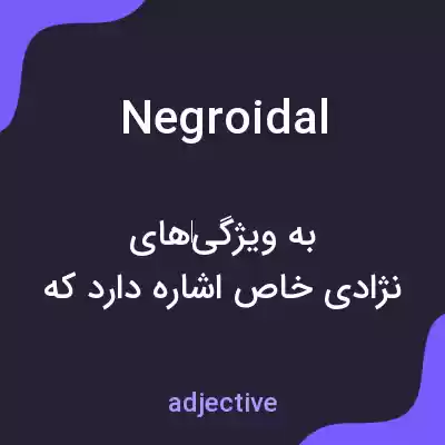 معنی negroidal به فارسی