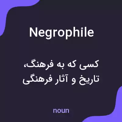 معنی negrophile به فارسی معنی negrophile به فارسی