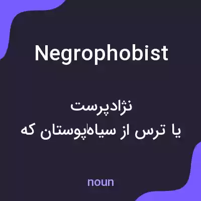 معنی negrophobist به فارسی معنی negrophobist به فارسی