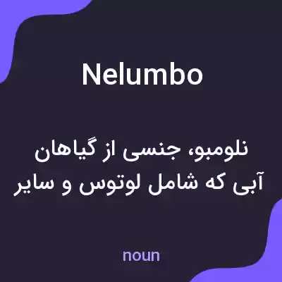 معنی nelumbo به فارسی معنی nelumbo به فارسی