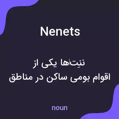 معنی nenets به فارسی معنی nenets به فارسی