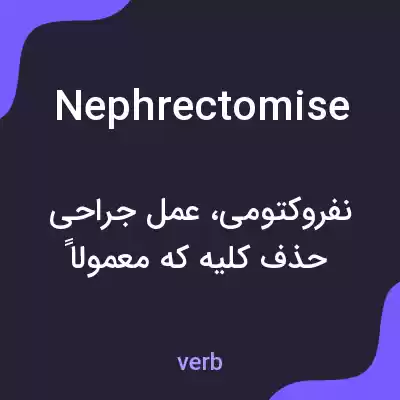 معنی nephrectomise به فارسی معنی nephrectomise به فارسی
