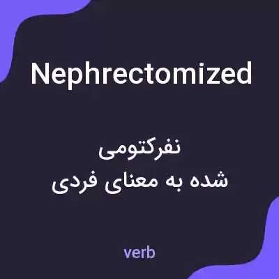معنی nephrectomized به فارسی