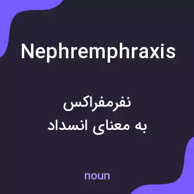 معنی nephremphraxis به فارسی معنی nephremphraxis به فارسی