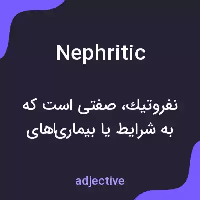 معنی nephritic به فارسی معنی nephritic به فارسی