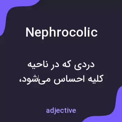معنی nephrocolic به فارسی معنی nephrocolic به فارسی