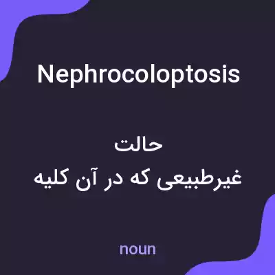 معنی nephrocoloptosis به فارسی معنی nephrocoloptosis به فارسی