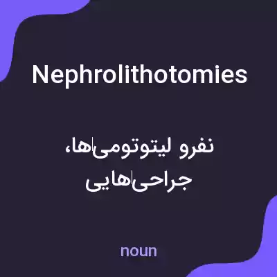 معنی nephrolithotomies به فارسی معنی nephrolithotomies به فارسی