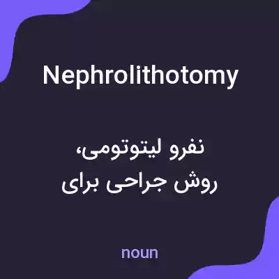 معنی nephrolithotomy به فارسی معنی nephrolithotomy به فارسی