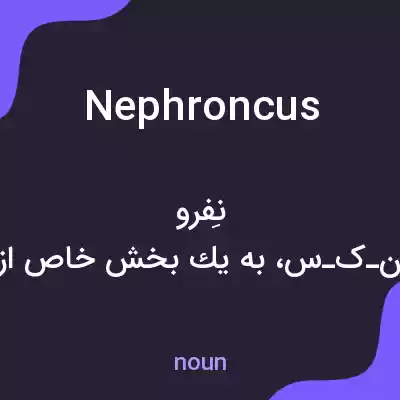 معنی nephroncus به فارسی معنی nephroncus به فارسی