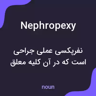 معنی nephropexy به فارسی معنی nephropexy به فارسی