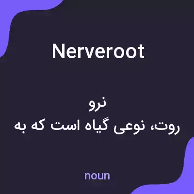 معنی nerveroot به فارسی معنی nerveroot به فارسی