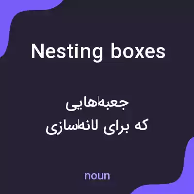 معنی nesting boxes به فارسی معنی nesting boxes به فارسی