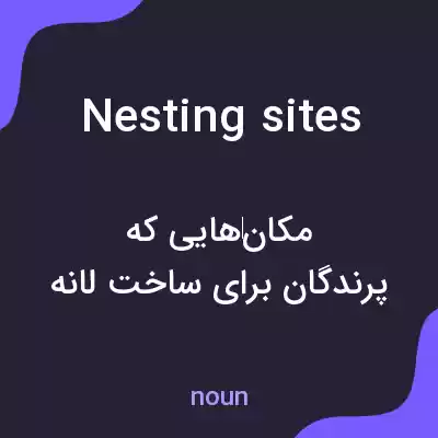 معنی nesting sites به فارسی معنی nesting sites به فارسی