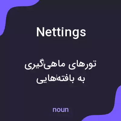معنی nettings به فارسی معنی nettings به فارسی