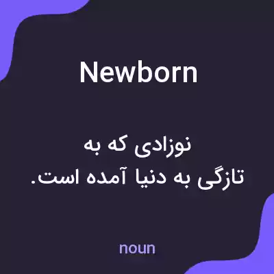 معنی newborn به فارسی معنی newborn به فارسی