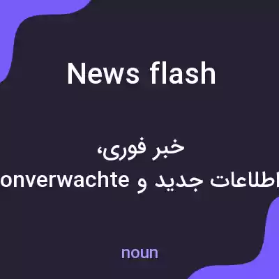 معنی newsflash به فارسی