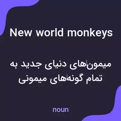 معنی new world monkeys به فارسی معنی new world monkeys به فارسی