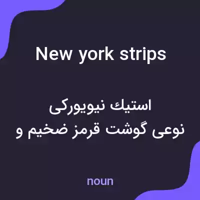 معنی new york strips به فارسی معنی new york strips به فارسی