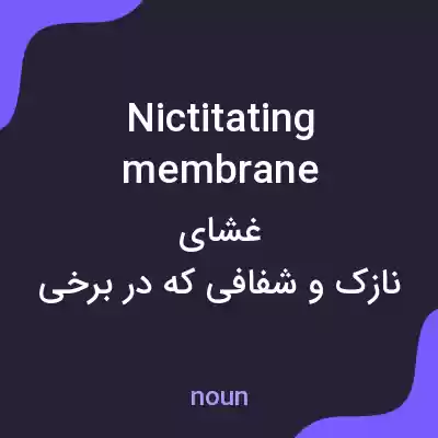 معنی nictitating membrane به فارسی معنی nictitating membrane به فارسی