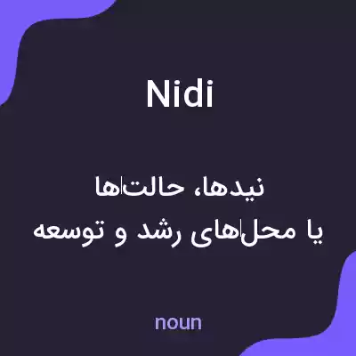معنی nidi به فارسی معنی nidi به فارسی