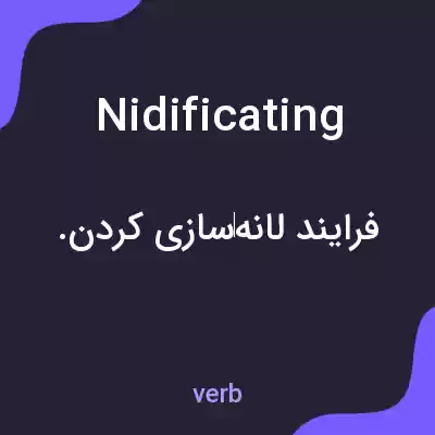 معنی nidificating به فارسی