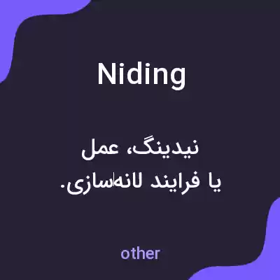 معنی niding به فارسی معنی niding به فارسی