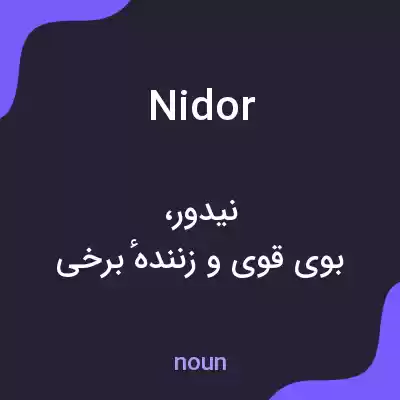 معنی nidor به فارسی