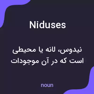 معنی niduses به فارسی معنی niduses به فارسی