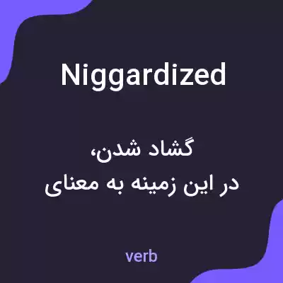 معنی niggardized به فارسی