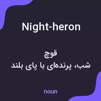 معنی night-heron به فارسی معنی night-heron به فارسی