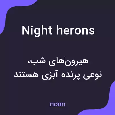 معنی night herons به فارسی معنی night herons به فارسی