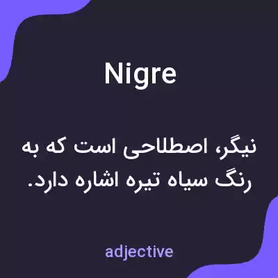 معنی nigre به فارسی