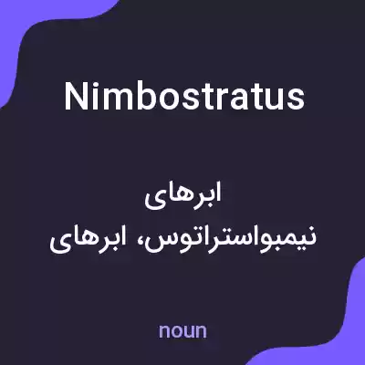 معنی nimbostratus به فارسی معنی nimbostratus به فارسی
