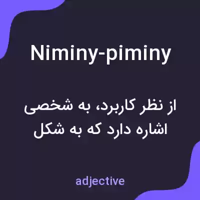 معنی niminy-piminy به فارسی معنی niminy-piminy به فارسی