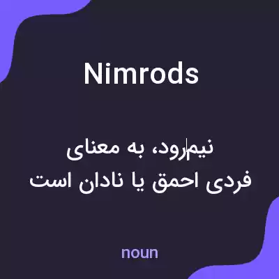 معنی nimrods به فارسی معنی nimrods به فارسی