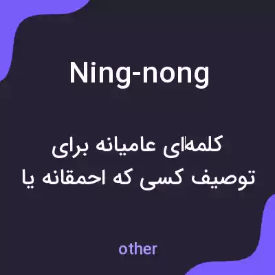 معنی ning-nong به فارسی معنی ning-nong به فارسی